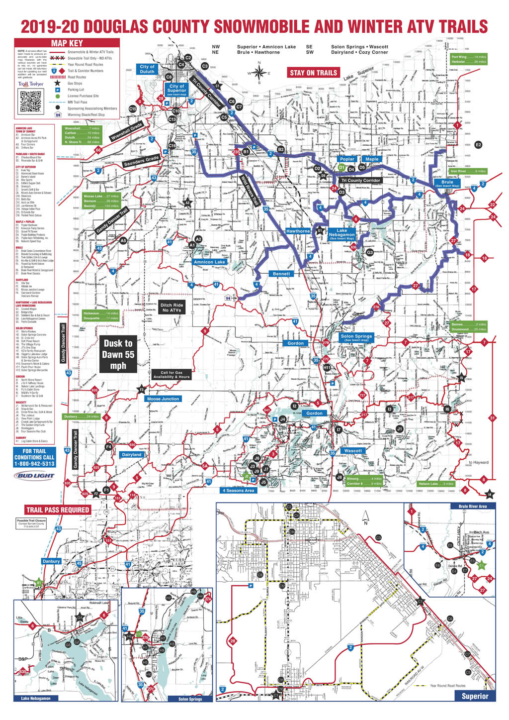 Trail Map Brule River Riders